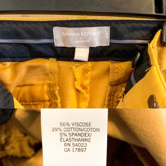 Banana Republic Mustard Martin Fit Pants - Picture 8 of 8